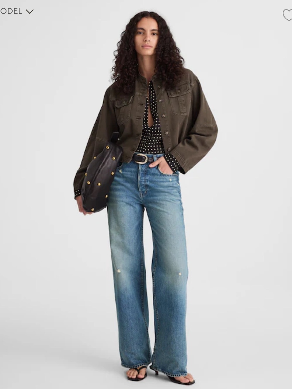 Madewell Light-Medium Blue low slung baggy Wide-Leg Jeans